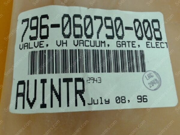 796-060790-008 | VALVE, VH VACUUM, GATE, ELECTR - Image 3