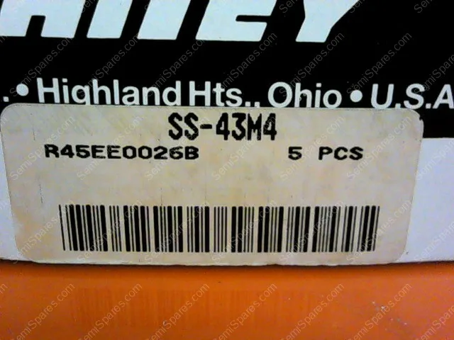 SS-43M4 | WHITEY SWAGELOK STAINLESS STEEL 40 SERIES BALL VALVE, SS-43M4