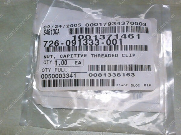 726-091333-001 | NUT, CAPITIVE THREADED CLIP