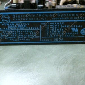 5B5A | SIERRACIN POWER SYSTEMS DC POWER SUPPLY  90-1320 VAC 180-264 VAC MODEL/5B5A