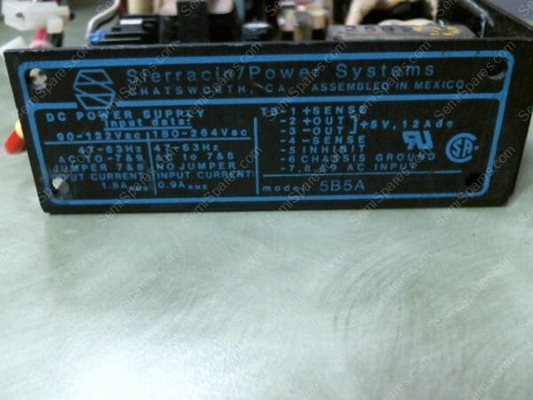 5B5A | SIERRACIN POWER SYSTEMS DC POWER SUPPLY  90-1320 VAC 180-264 VAC MODEL/5B5A