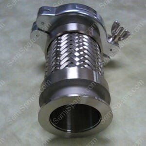 FLEXIBLE HOSE COUPLING | ISO KF-50 FLEXIBLE HIGH VACUUM HOSE COUPLING-BRAIDED;135MM LONG; 1-7/8"ID
