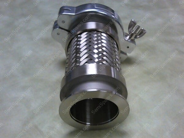 FLEXIBLE HOSE COUPLING | ISO KF-50 FLEXIBLE HIGH VACUUM HOSE COUPLING-BRAIDED;135MM LONG; 1-7/8"ID