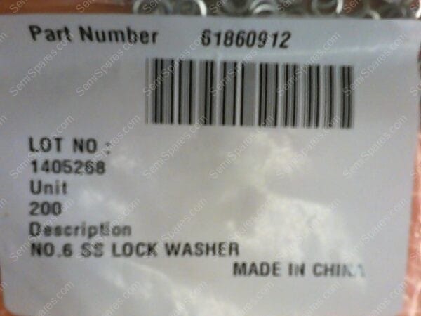 61860912 | SS LOCK WASHER NO.6