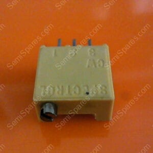 64T104 | 3/8" SQUARE CERMET POTENTIOMETER 25-TURN 1/2W