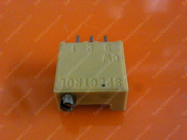64T104 | 3/8" SQUARE CERMET POTENTIOMETER 25-TURN 1/2W