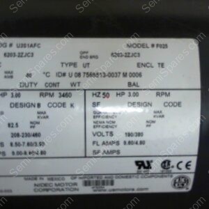 F025 | MOROR 3-HP 60HZ 3600, 30-106660A93