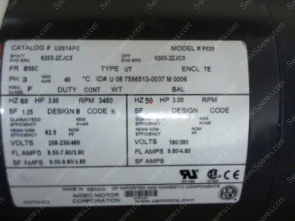 F025 | MOROR 3-HP 60HZ 3600, 30-106660A93