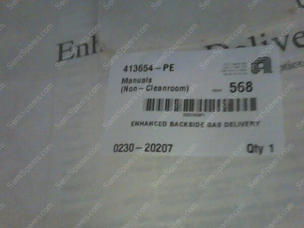 0230-20207 | ENHANCED BACKSIDE GAS DELIVERY,P/N 0230-20207