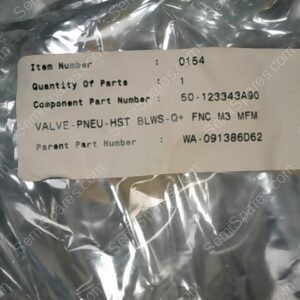 50-123343A90 | VALVE-PNEU-HST BLWS-Q+ FNC M3 MFM, PARENT PART NUMBER: WA-091386D62