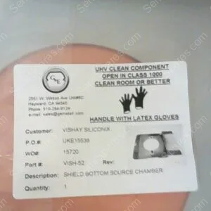 VISH-52 | SHIELD BOTTOM SOURCE CHAMBER, P/N VISH-52