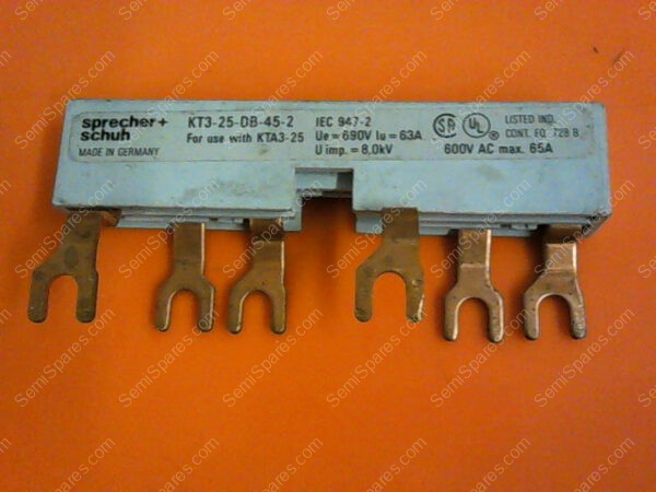 KT3-25-DB-45-2 | SPRECHER+SCHUH SUPPLY BLOCK KT3-25-DB-45-2 COMPACT BUSBAR - Image 3