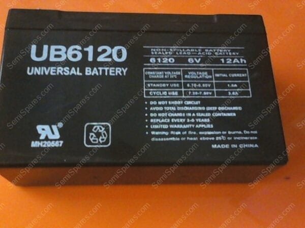 GU-9232-00 | BATTERY, BP12-6, UB6120, 6 VOLT, 12AMP