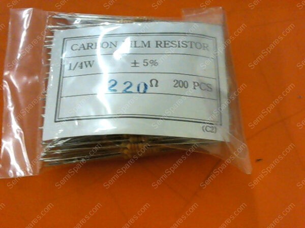 220QBK-ND | RES 220 OHM 1/4W 5% CARBON FILM