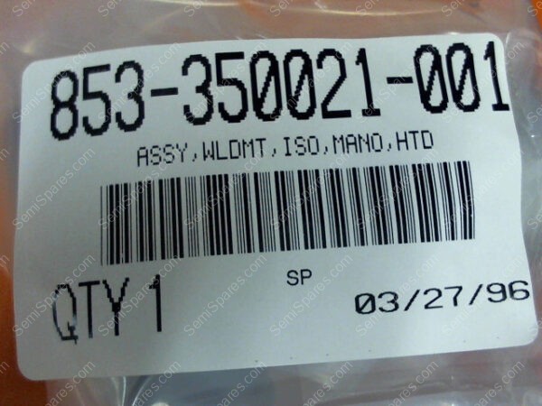 853-350021-001 | ASSY,WLDMT,ISO,MANO,HTD - Image 2