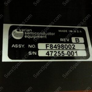 F8498002 | PNEUMATIC VALVE ASSY, BUTTER