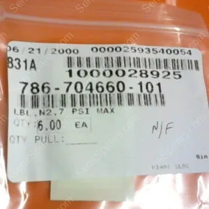 786-704660-101 | LBL,N2,7 PSI MAX