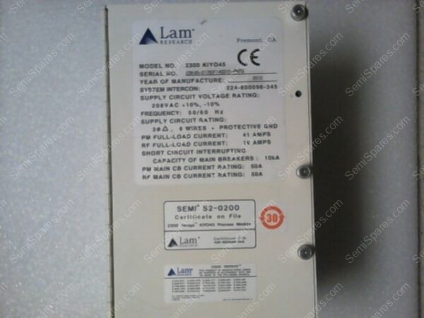 853-044013-325 | LAM RESEACH / 2300 KIYO45 / 853-044013-325 REV A / SYSTEM INT 224-800096-345 - Image 2