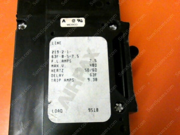 219-2-1-63F-8-5-7.5 | AIRPAX 219-2-1-63F-8-5-7.5 CIRCUIT BREAKER - Image 2