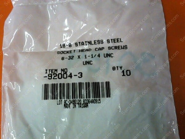 92004-3 | SOCKET HEAD CAP SCREWS 6-32 X 1-1/4 92004-3 (PACKAGE OF 10) - Image 2