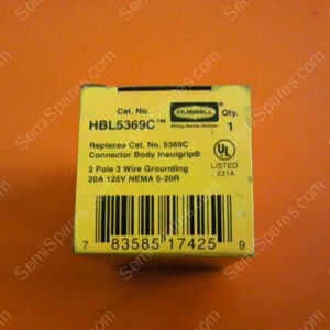 HBL5369C | HUBBELL 20 AMP INDUSTRIAL GRADE CONNECTOR - HBL5369C (PK OF 2)