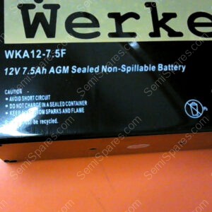 WKA12-7.5F | WERKER WKA12-7.5F AGM SEALED NON-SPILLABLE BATTER