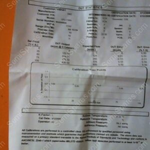 MF-1765-00 | MFC, UFC-1100A, 500 SCCM, N2, S/N 9632008600