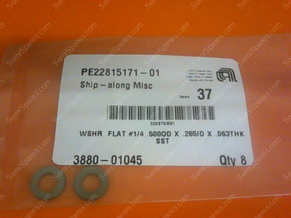 3880-01045 | WSHR FLAT #1/4 .500OD X .265ID X .063THK SST P/N 3880-01045 (PKG OF 2)