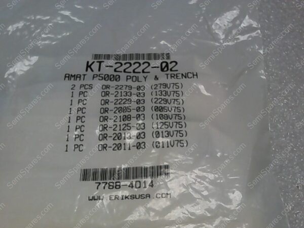 KT-2222-02 | AMT P5000 POLY TRENCH,O RING KIT