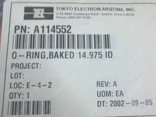 OR-0725-99 | O-RING,A114552,MRC