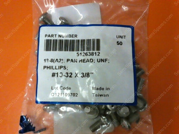 51263812 | PAN; HEAD; UNF; PHILLIPS; #10-32 X 3/8" PN/51263812 (PACK OF 50)