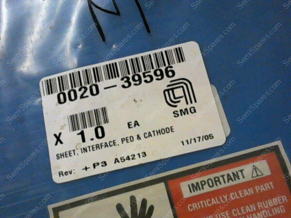 0020-39596 | SHEET, INTERFACE, PED & CATHODE