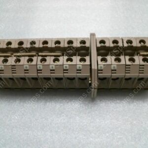 613-062117-002 | 14 WEIDMULLER TERMINAL BLOCK CONNECTOR 2 POSITION FEED WITH DIN RAIL