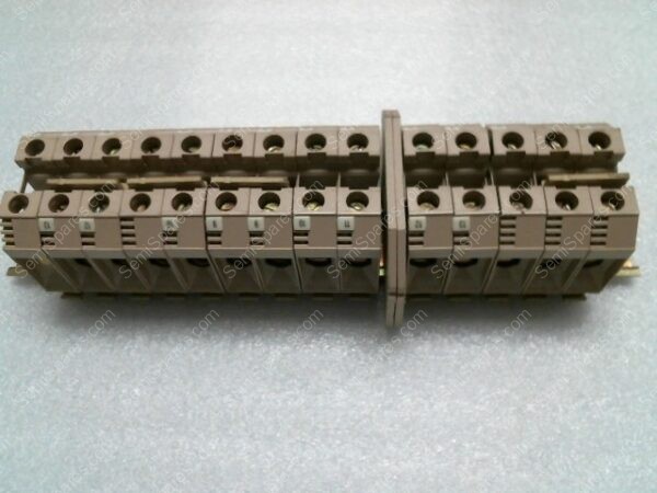 613-062117-002 | 14 WEIDMULLER TERMINAL BLOCK CONNECTOR 2 POSITION FEED WITH DIN RAIL