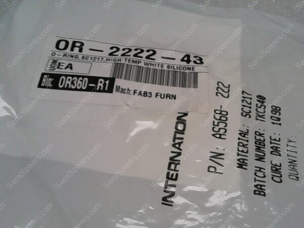 OR-2222-43 | O RING SC1217 HIGH TEMP WHITE SILICON