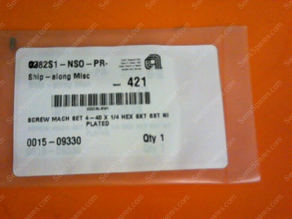 0015-09330 | SCREW MACH SET 4-40 X 1/4 HEX SKT SST NI PLATED 0015-09330