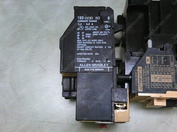 100-A09NJ3 | ALLEN-BRADLEY CAT 100-A09NJ3 SERIES B With 193-BSB 80 B