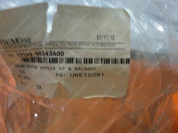 12343-50343A00 | EP ROTOR,PO:UKE 12091,P/N 12343-50343A00