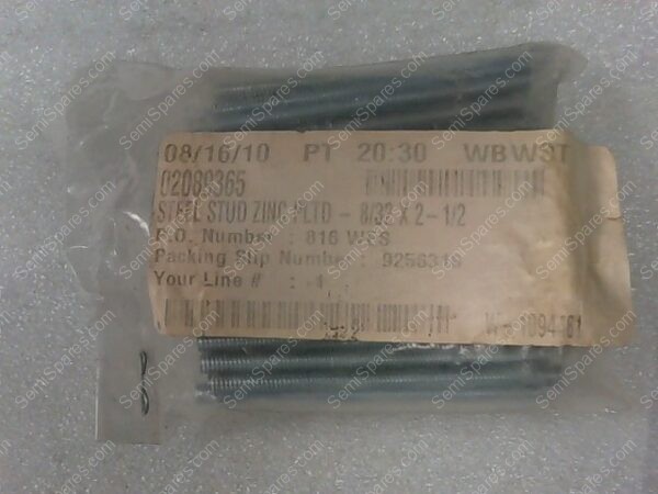 02089365 | STEEL STUD ZINC PLTD - 8/32 X 2 - 1/2
