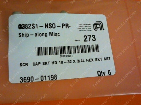 3690-01198 | SCR CAP SKT 10-32 X 3/4L HEX SKT SST 3690-01198 (PKG OF 6)