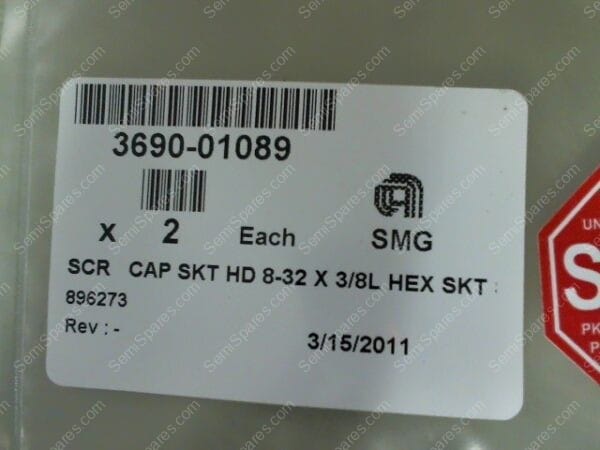 3690-01089 | SCR CAP SKT HD 8-32 X 3/8 HEX SKT - Image 2