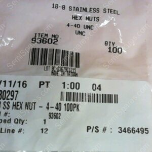 70980297 | 18-8 SS HEX NUT 4-40 100PK