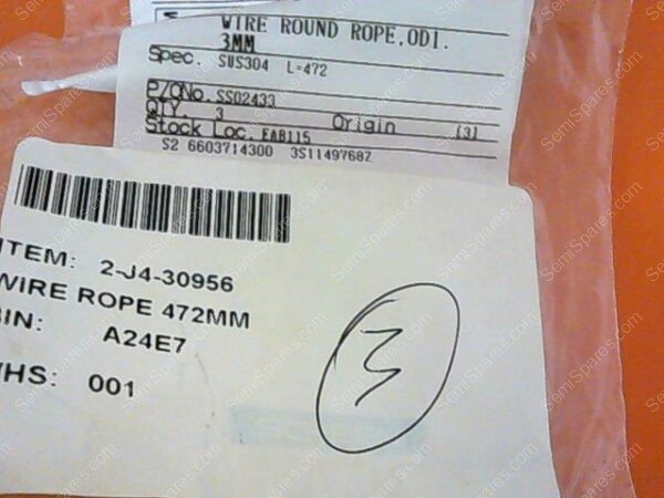 CL-1236-00 | WIRE ROPE, 0D1, P/N 2-J4-30956, L470, DNS80A - Image 2