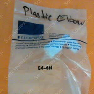 E4-4N | FLUOROWARE GALTEK E4-4N, 1/4 TUBE MALE NPT PFA ELBOW, NOS