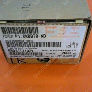 P1.0KBBTB-ND | RES 1K OHM 1/2W 5% AXIAL CARBON FILM RESISTOR