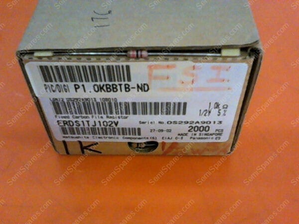 P1.0KBBTB-ND | RES 1K OHM 1/2W 5% AXIAL CARBON FILM RESISTOR