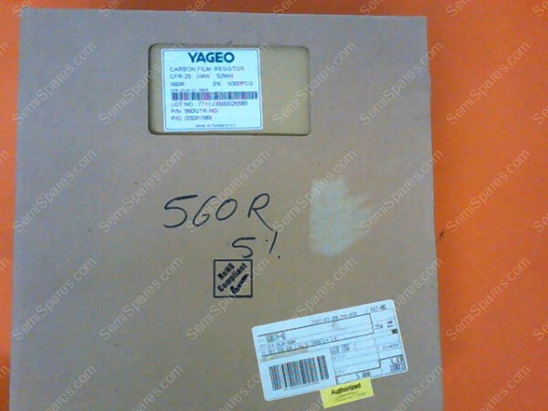 560QTR-ND | CARBON FILM RESISTOR CFR-25 1/4W 52MM 560R 5% (5000 PCS) - Image 2