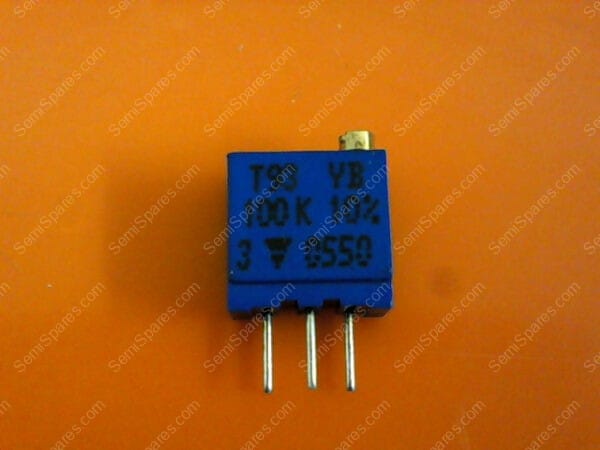 T93YB-25K | TRIMMER POTENTIOMETER, THROUGH HOLE, 25 KOHM, 23 TURNS, THROUGH HOLE, T93YB SERIES, 500 MW - Image 2