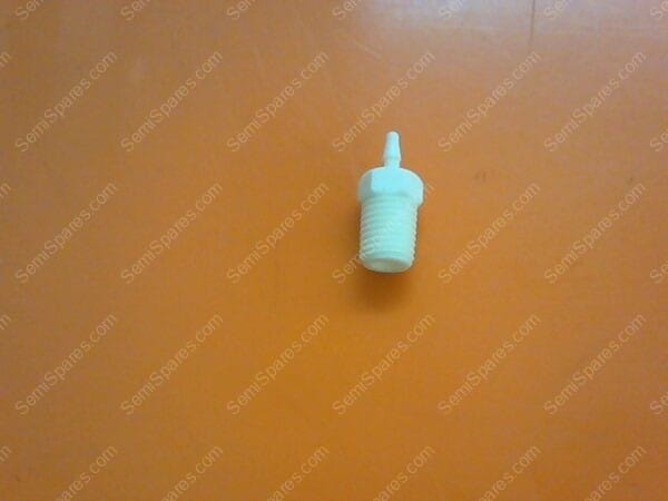 BF-0680-00 | BARB,18230-1,1/8"TO 1/8-27,WHITE NYLON