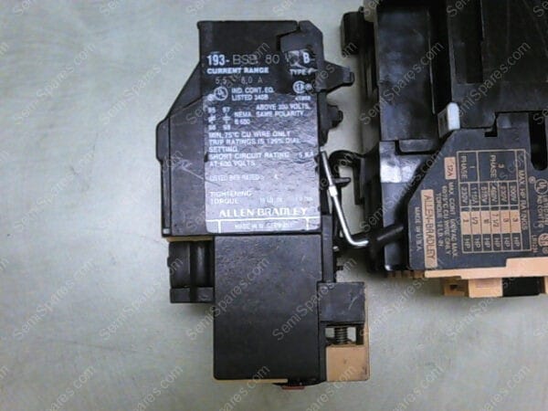 100-A12NJ3 | ALLEN BRADLEY CAT 100-A12NJ3 SERIES B With 193-BSB 80 B